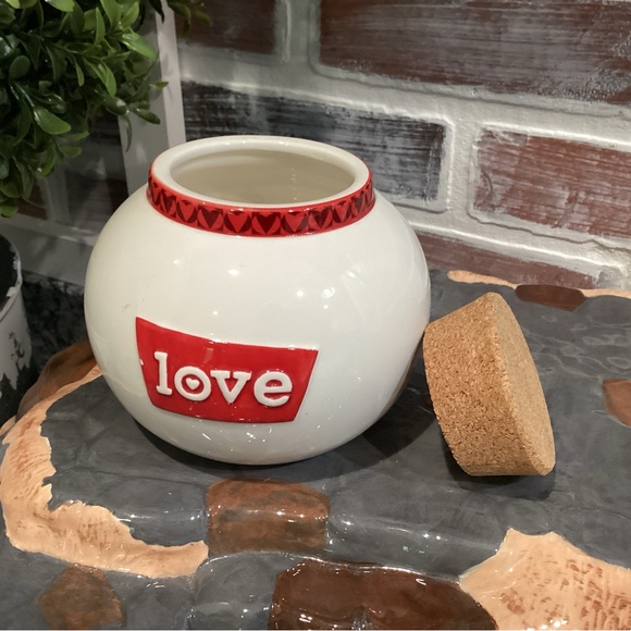 Ceramic crafted & corked “Love” jar.  Great gift idea.  Very gently used. - Picture 6 of 10